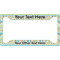 Abstract Teal Stripes License Plate Frame - Style A
