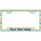 Abstract Teal Stripes License Plate Frame - Style C
