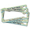 Abstract Teal Stripes License Plate Frames - (PARENT MAIN)