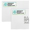 Abstract Teal Stripes Mailing Labels - Double Stack Close Up