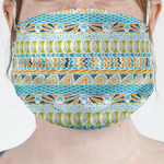 Abstract Teal Stripes Face Mask Cover