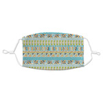 Abstract Teal Stripes Adult Cloth Face Mask - Standard