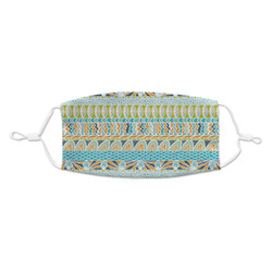 Abstract Teal Stripes Kid's Cloth Face Mask