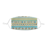 Abstract Teal Stripes Kid's Cloth Face Mask - XSmall