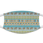 Abstract Teal Stripes Cloth Face Mask (T-Shirt Fabric)
