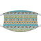 Abstract Teal Stripes Cloth Face Mask (T-Shirt Fabric)