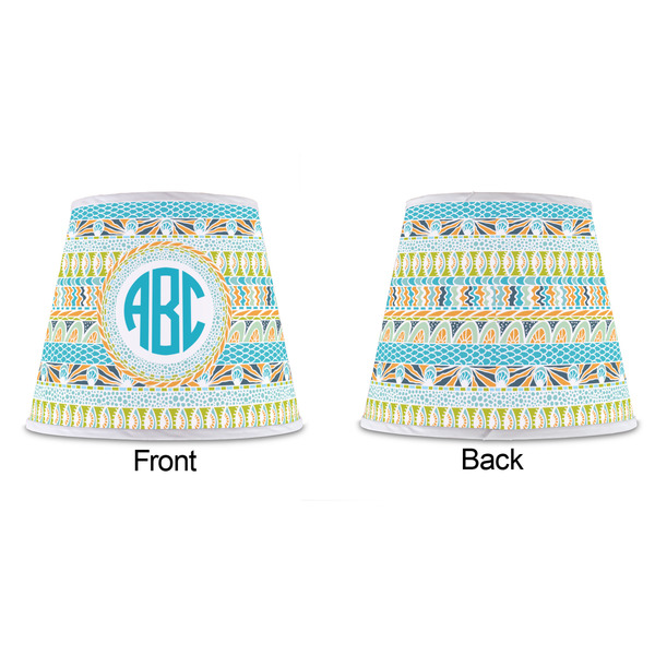 Abstract Teal Stripes Poly Film Empire Lampshade - Approval