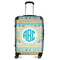 Abstract Teal Stripes Medium Travel Bag - With Handle