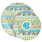 Abstract Teal Stripes Melamine Plates - PARENT/MAIN