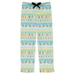 Abstract Teal Stripes Mens Pajama Pants - XL