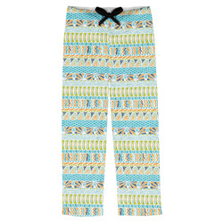 Abstract Teal Stripes Mens Pajama Pants - XL