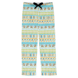 Abstract Teal Stripes Mens Pajama Pants - S