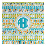 Abstract Teal Stripes Microfiber Dish Towel (Personalized)