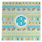 Abstract Teal Stripes Microfiber Dish Rag - FRONT