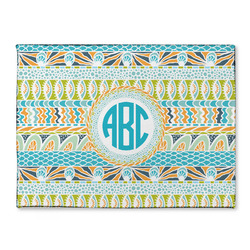 Abstract Teal Stripes Microfiber Screen Cleaner (Personalized)