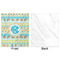 Abstract Teal Stripes Minky Blanket - 50"x60" - Single Sided - Front & Back