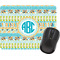 Abstract Teal Stripes Rectangular Mouse Pad