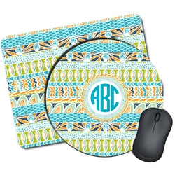 Abstract Teal Stripes Mouse Pad (Personalized)