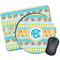 Abstract Teal Stripes Mouse Pads - Round & Rectangular