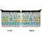 Abstract Teal Stripes Neoprene Coin Purse - Front & Back (APPROVAL)