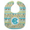 Abstract Teal Stripes New Bib Flat Approval
