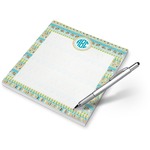 Abstract Teal Stripes Notepad (Personalized)