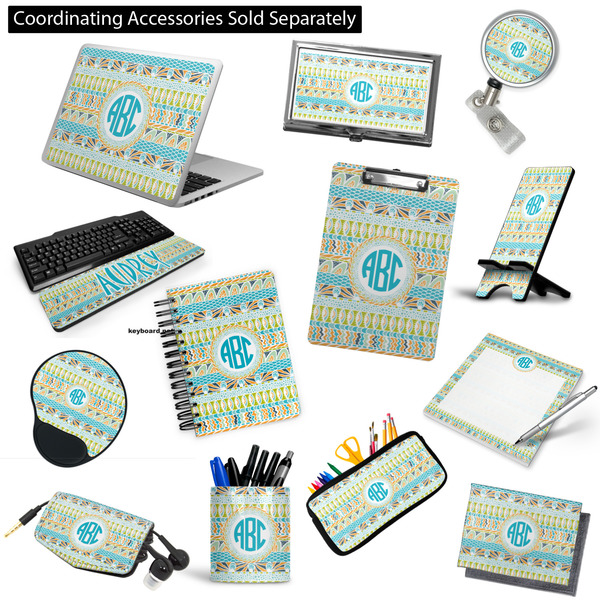 Abstract Teal Stripes Office & Desk Accessories