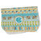 Abstract Teal Stripes Burp Cloth - Fleece w/ Monogram