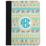 Abstract Teal Stripes Padfolio Clipboard - Small (Personalized)