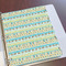 Abstract Teal Stripes Page Dividers - Set of 5 - In Context