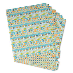 Abstract Teal Stripes Binder Tab Divider - Set of 6 (Personalized)