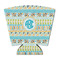 Abstract Teal Stripes Party Cup Sleeve - with Bottom (Personalized)