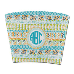 Abstract Teal Stripes Party Cup Sleeve - without bottom (Personalized)