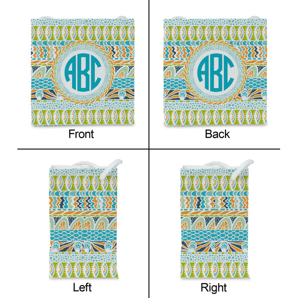 Abstract Teal Stripes Party Favor Gift Bag - Gloss - Approval