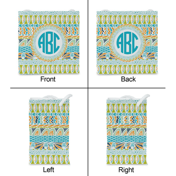 Abstract Teal Stripes Party Favor Gift Bag - Matte - Approval