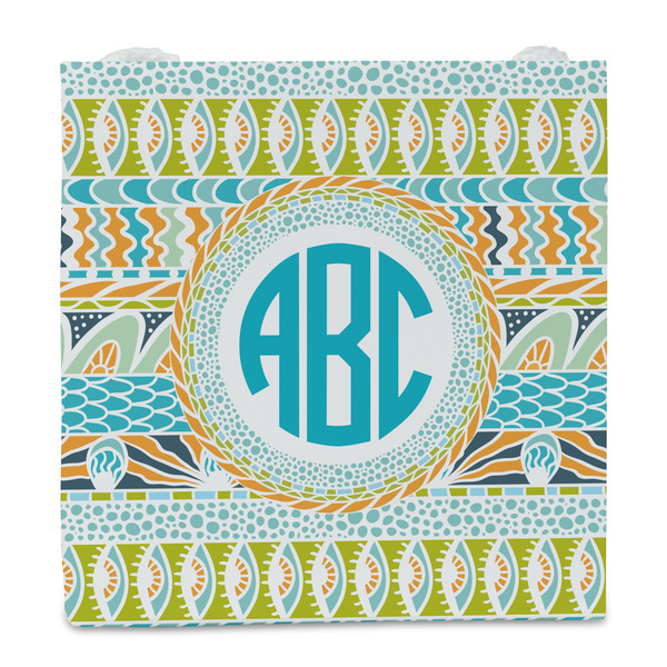 Abstract Teal Stripes Party Favor Gift Bag - Matte - Front