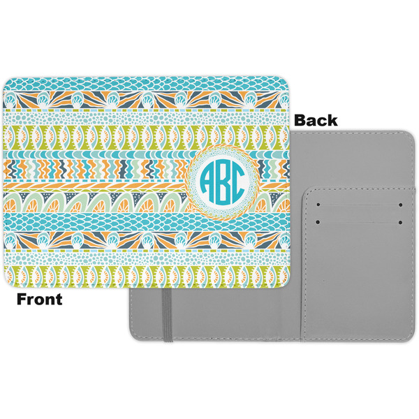 Abstract Teal Stripes Passport Holder - Apvl