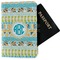 Abstract Teal Stripes Passport Holder - Main