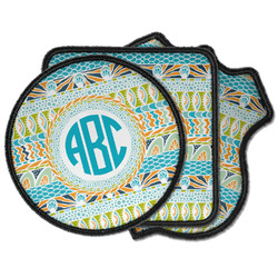 Abstract Teal Stripes Iron on Patches (Personalized)