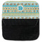 Abstract Teal Stripes Pencil Case - Back Open