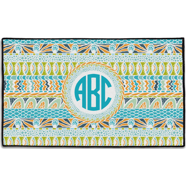 Abstract Teal Stripes Personalized - 60x36 (APPROVAL)
