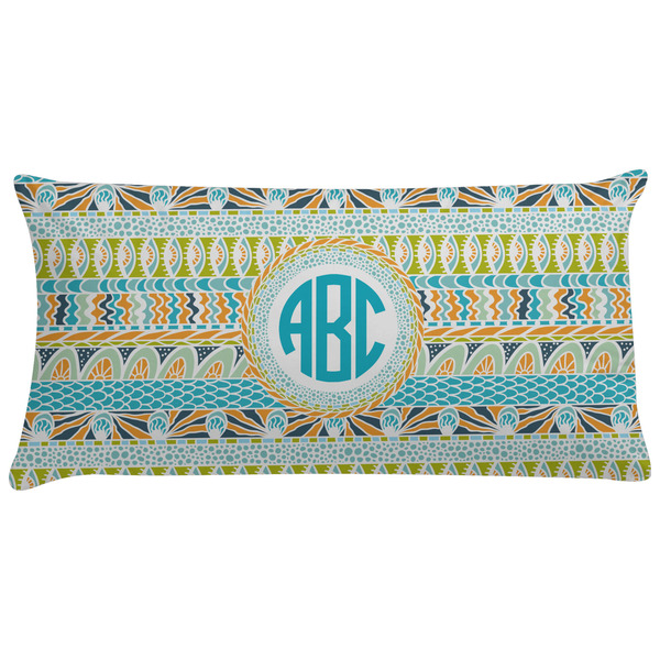 Custom Abstract Teal Stripes Pillow Case - King (Personalized)