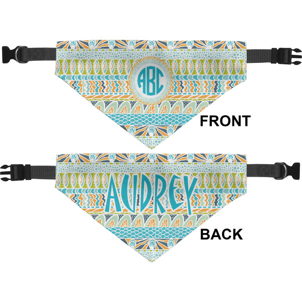 Abstract Teal Stripes Pet Bandana Approval