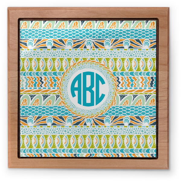 Abstract Teal Stripes Pet Urn - Apvl