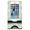 Abstract Teal Stripes Phone Stand w/ Phone