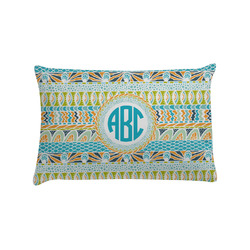 Abstract Teal Stripes Pillow Case - Standard (Personalized)