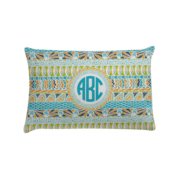 Custom Abstract Teal Stripes Pillow Case - Standard (Personalized)