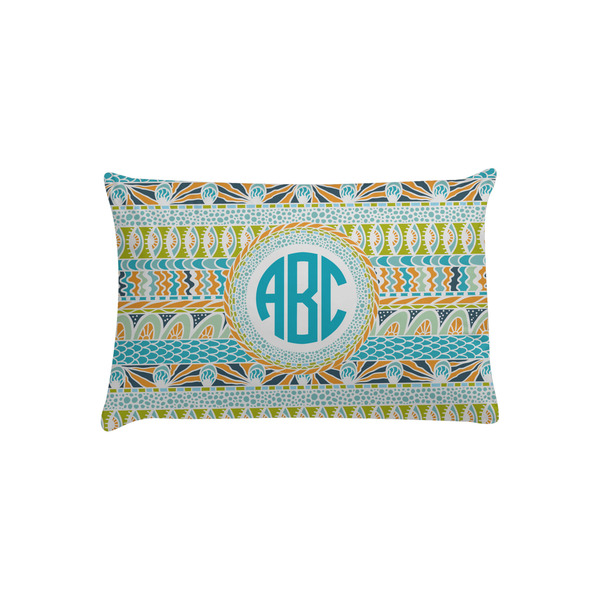 Custom Abstract Teal Stripes Pillow Case - Toddler (Personalized)