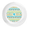 Abstract Teal Stripes Plastic Party Dinner Plates - Approval