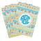 Abstract Teal Stripes Playing Cards - Hand Back View